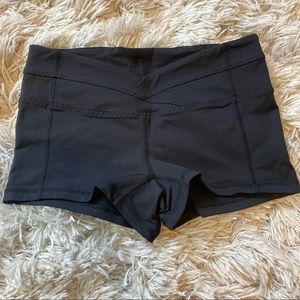 Lululemon black mini shorts